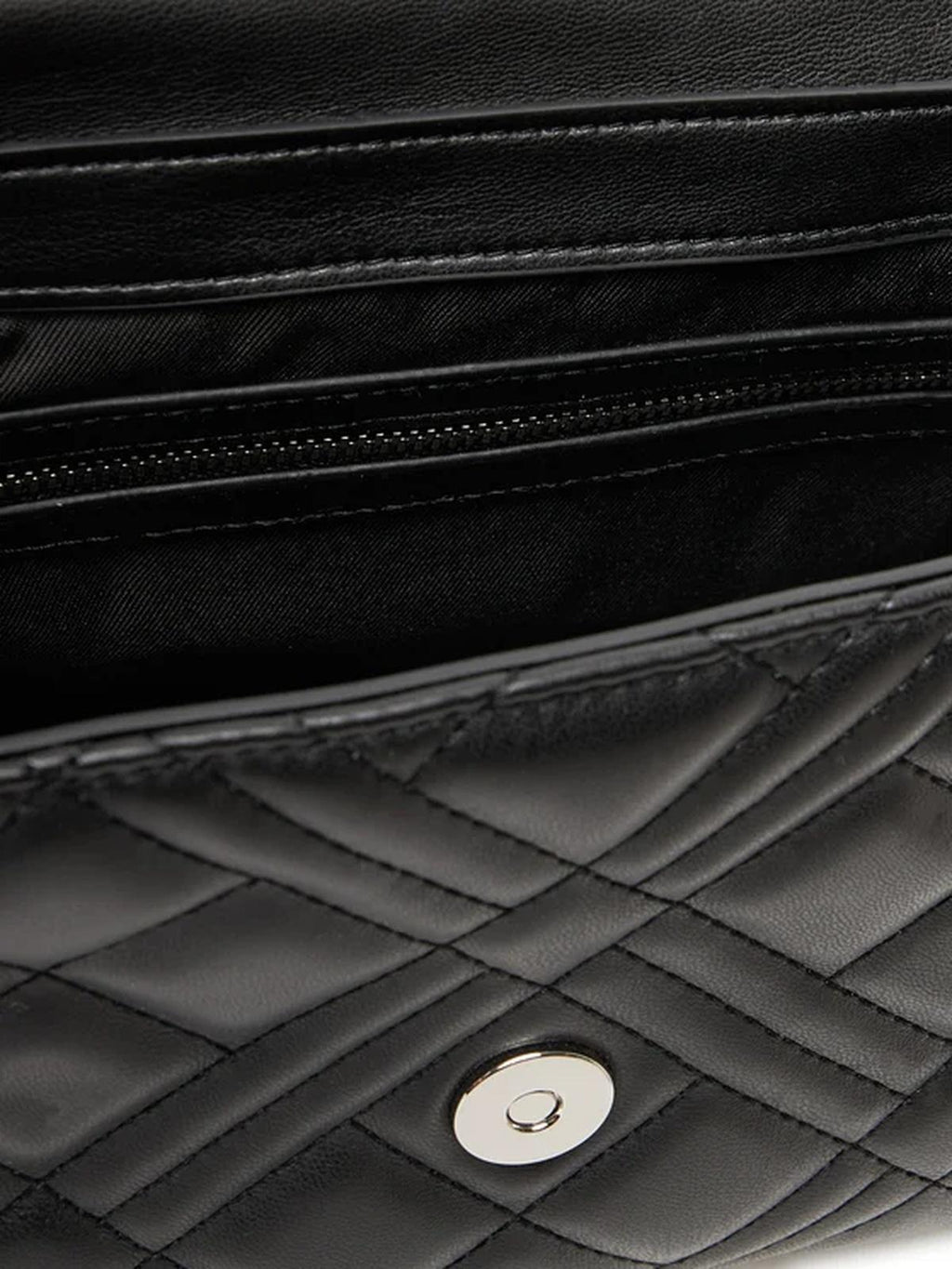 BORSA QUILTED PU NERO GALV.NIKEL 