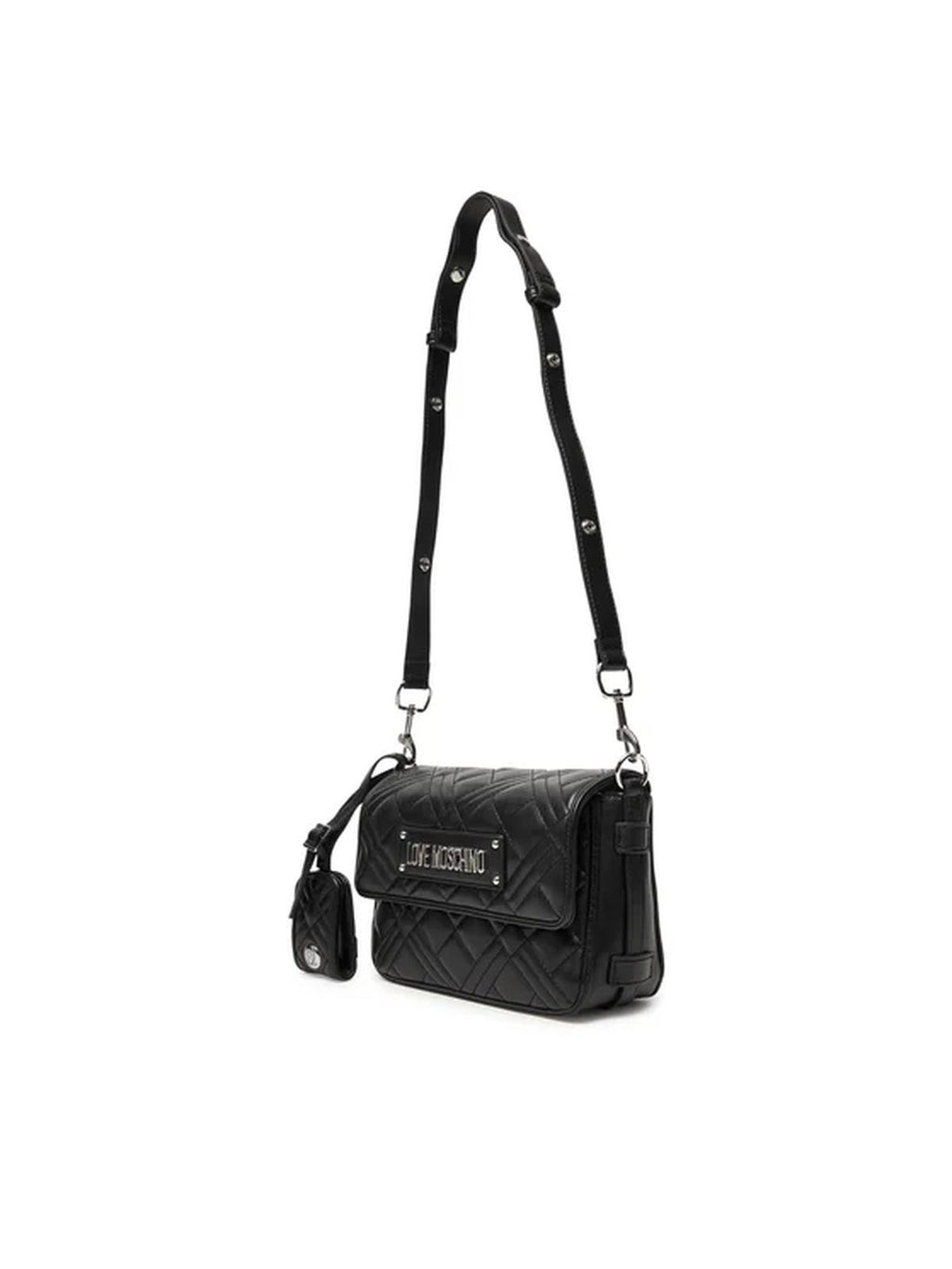 BORSA QUILTED PU NERO GALV.NIKEL 
