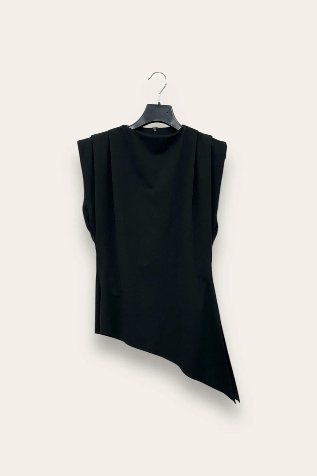 Blusa sagomata asimmetrica in crepe AM-10662-AM-8047/Nero LOVEme