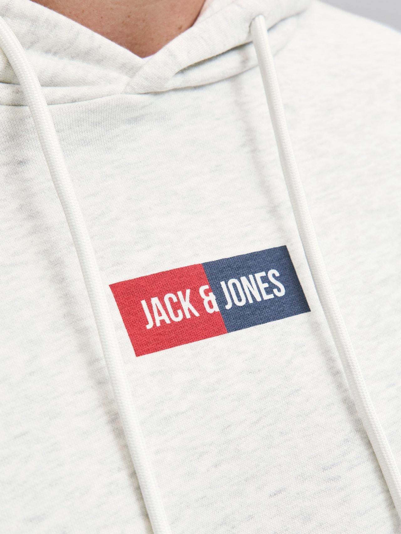 12278618/White Melange JACK AND JONES