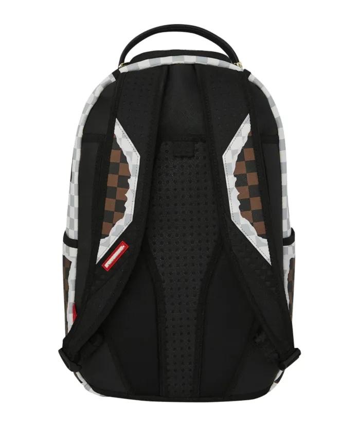 CREAM BROWN TEAR CHECK BACKPACK 910B8290NSZ/CREAM SPRAYGROUND