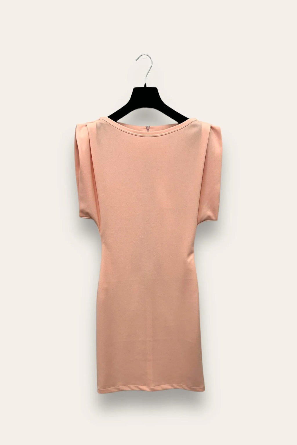 Abito tubino sagomato in crepe, zip sulla schiena AM-10654-AM-8046/Rosa LOVEme