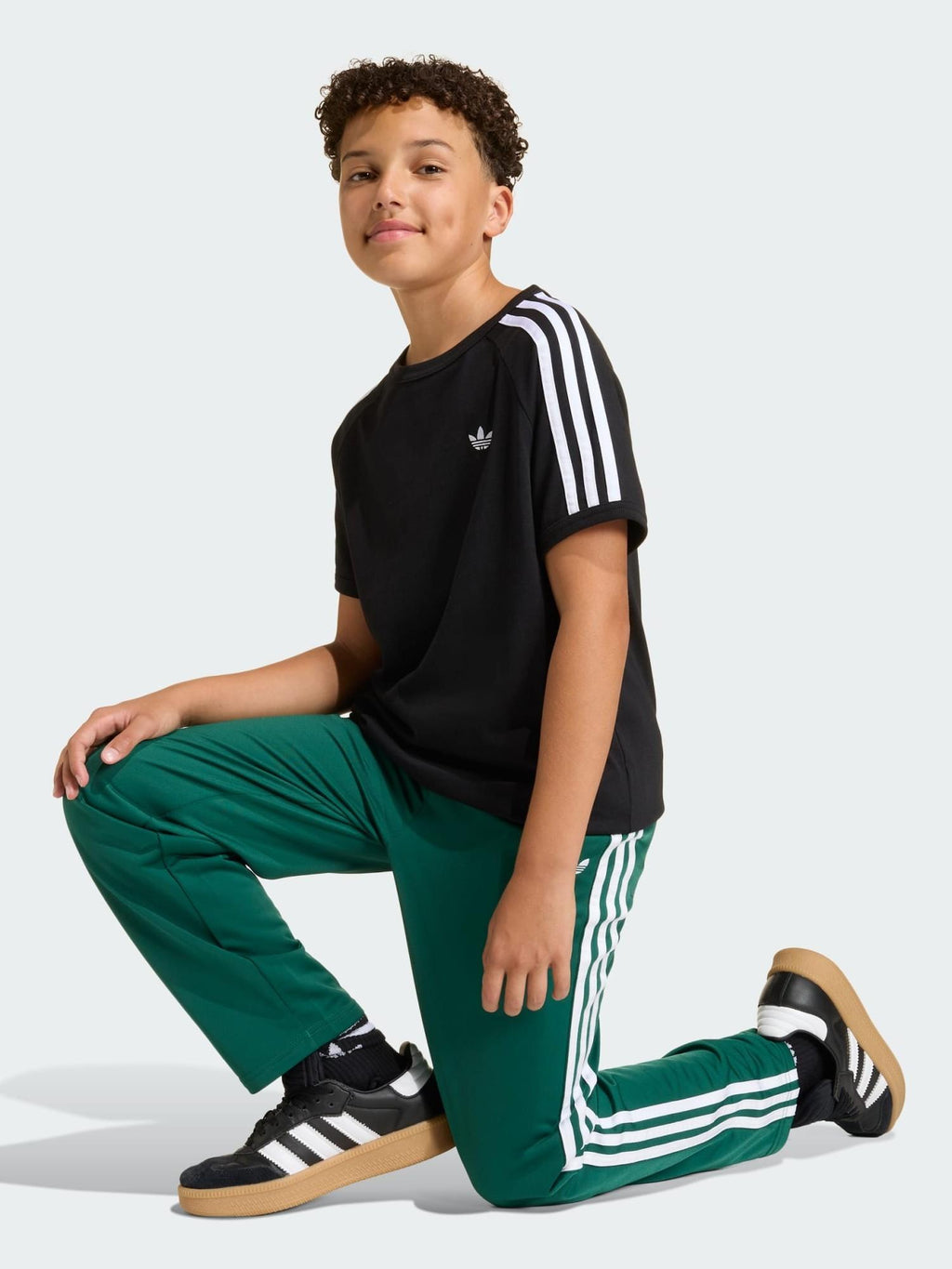 3 STRIPE TEE        BLACK/WHITE 