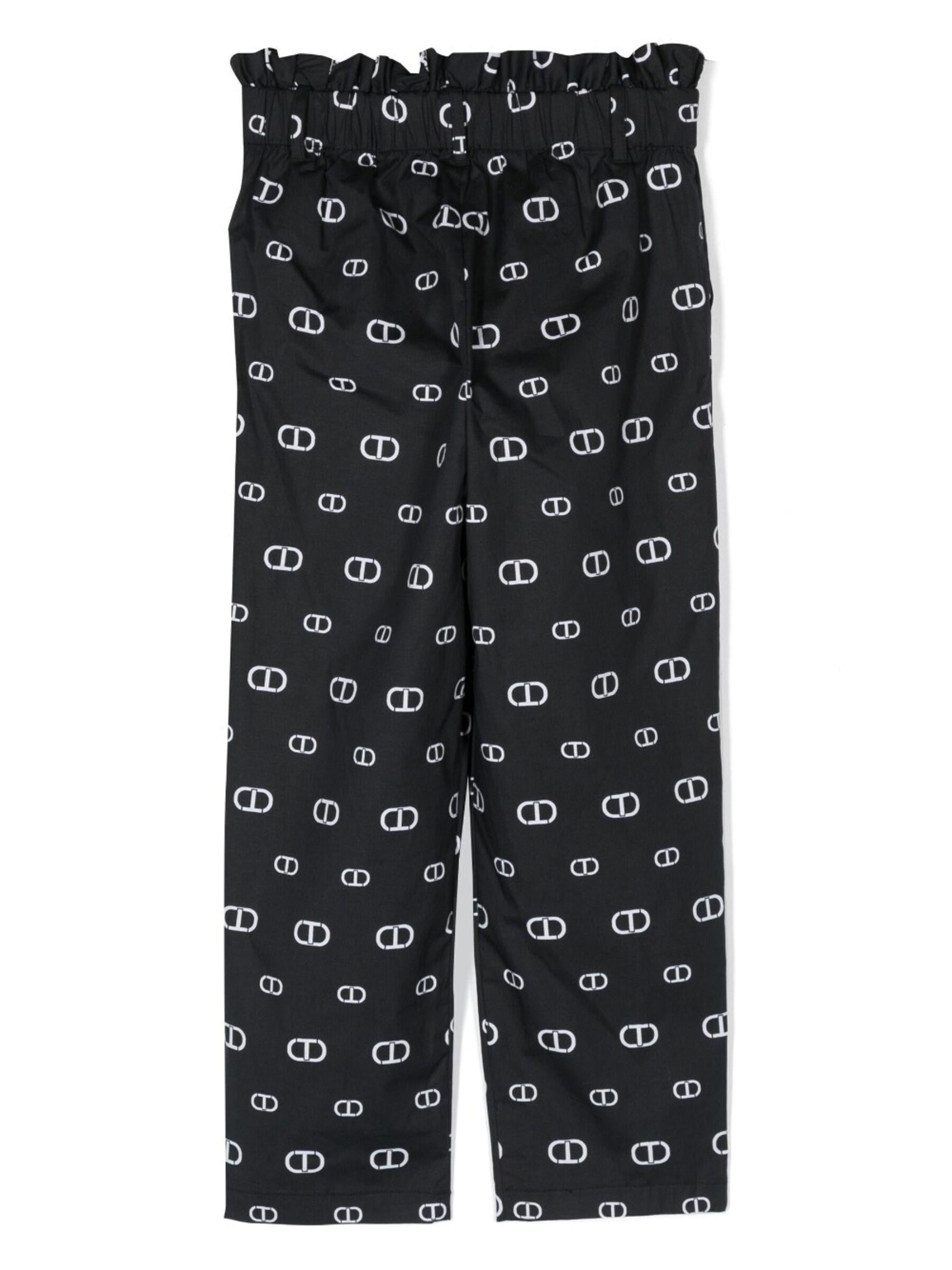 PANTALONE SLOUCKY IN POPELINE ST. "OVAL T" ALLOVER 