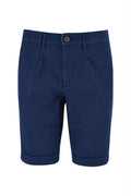 YES ZEE BERMUDA UOMO CHINOS CON PINCES E RISVOLTO