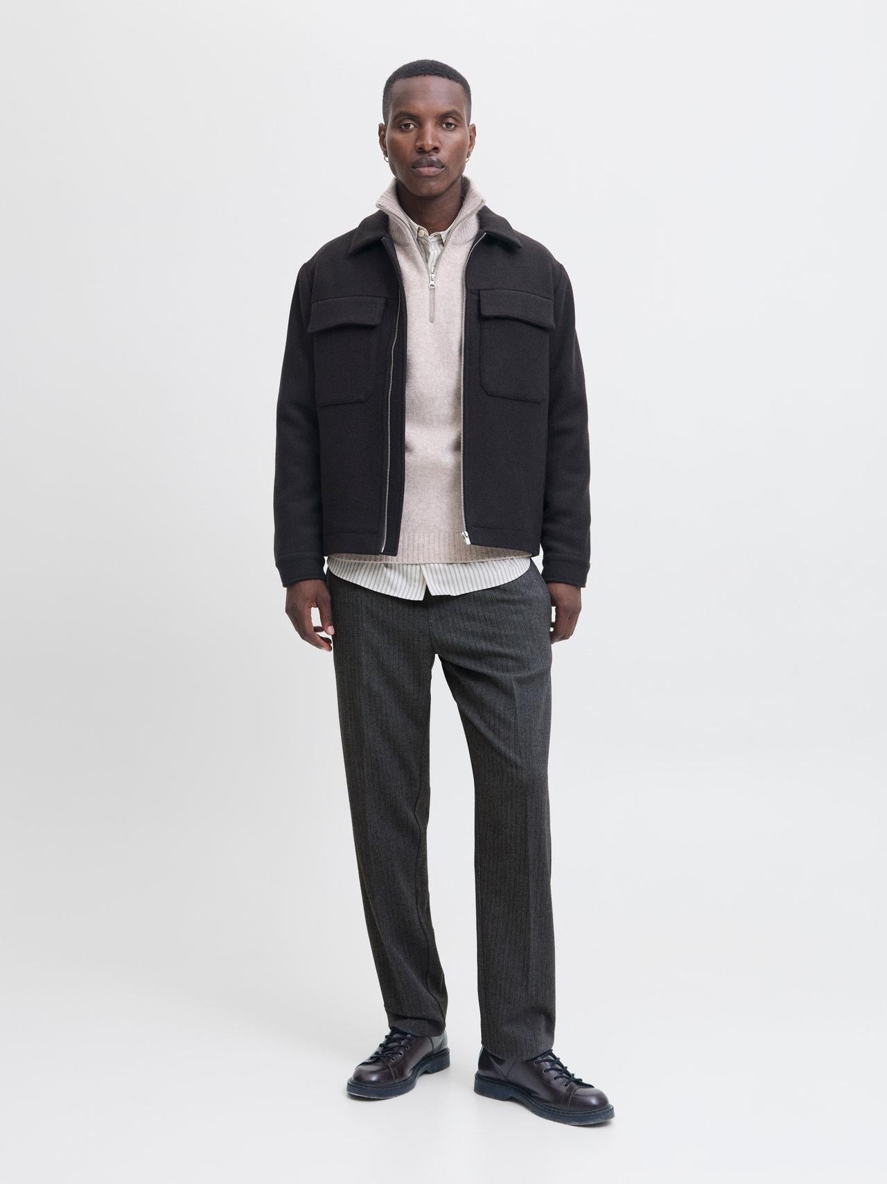 12283031/Dark Grey Melange JACK AND JONES