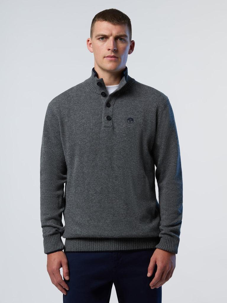 HALF BUTTON 7GG KNITWEAR 