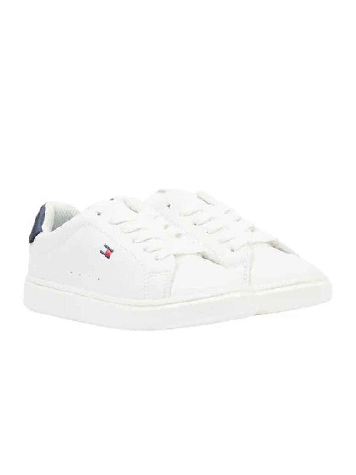 SNEAKER BASSA ALLACCIATA BIANCO/BLU 