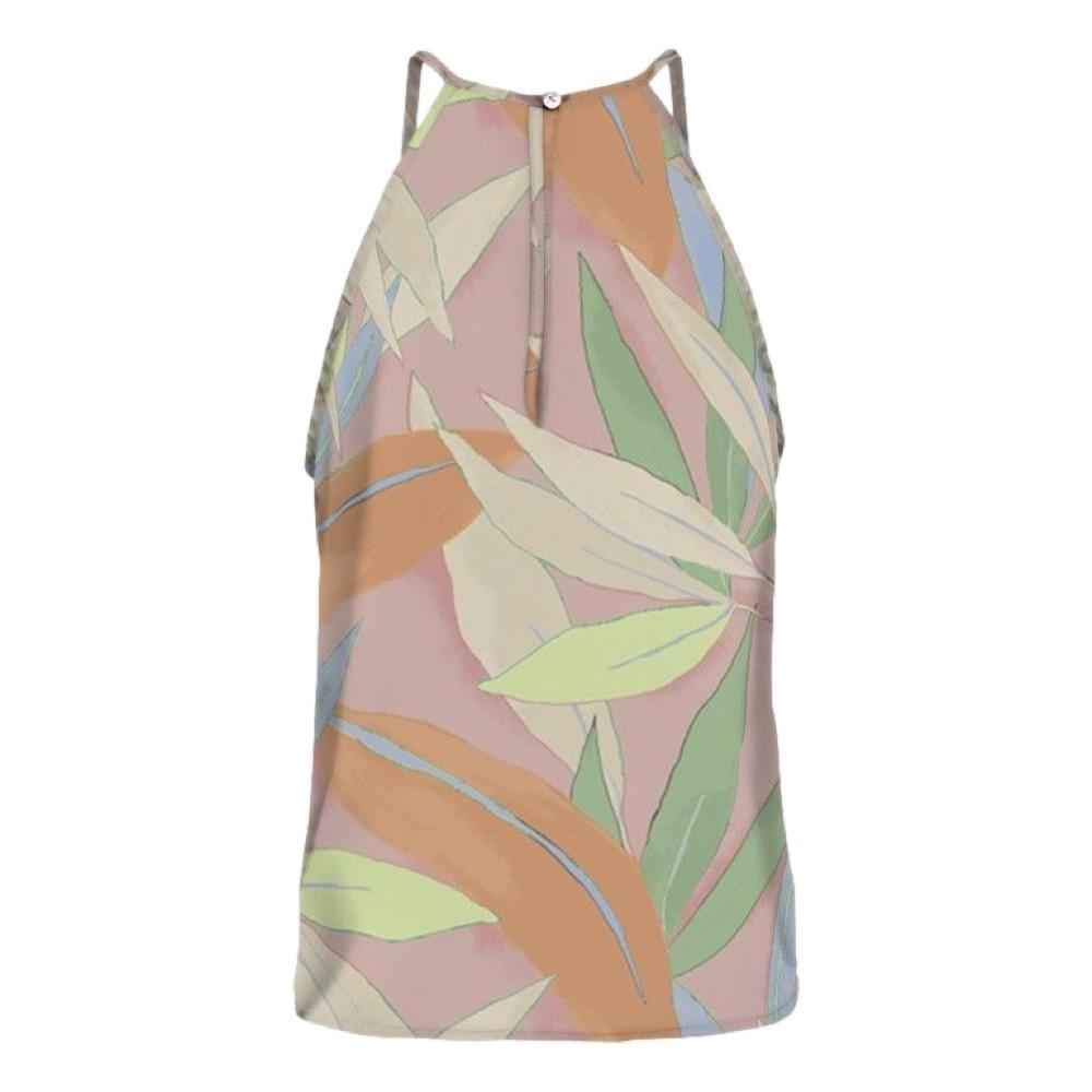 ONLALMA LIFE POLY S/L KEYHOLE TOP  AOP 