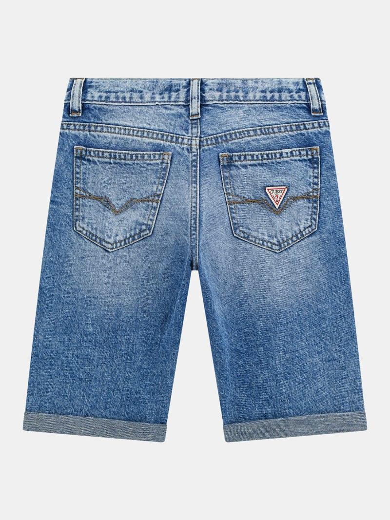 DENIM LINEN SHORTS 