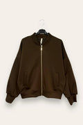 LOVEme Felpa bomber in scuba, zip e tasche