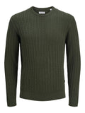 JACK AND JONES JJEEMIL KNIT CABLE CREW NECK NOOS