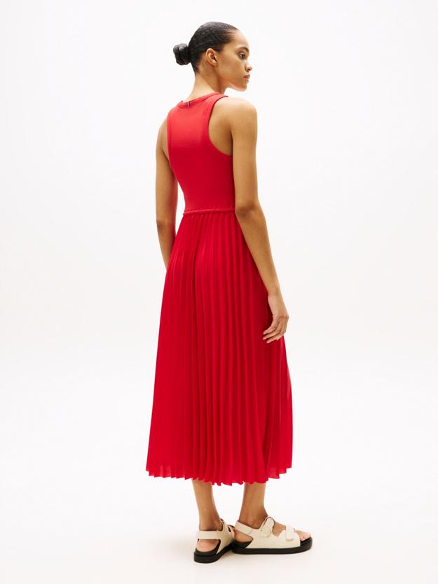 RIB TANK PLEATED DRE WW0WW39342/XLG TOMMY HILFIGER