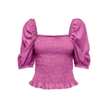 ONLAMALIE SS SQUARE NECK SMOCK TOP WVN 