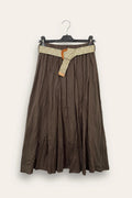 Gonna in cotone stroppicciata CH-12875/Moro LOVEme