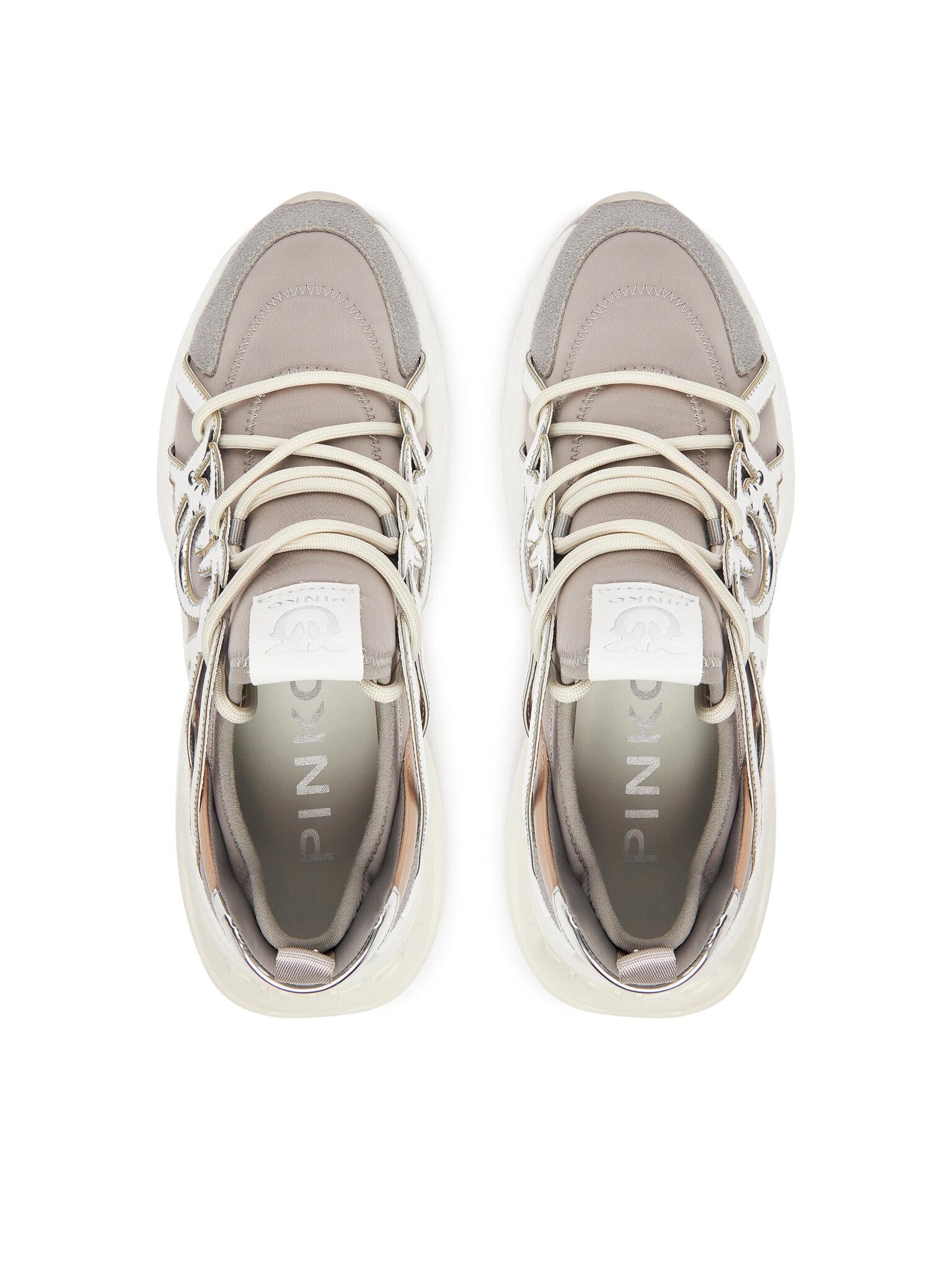 ARIEL 01 - SNEAKER SATIN/COW SUEDE/MIRROR CAGE SS0023T040/OA2 PINKO