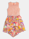 GUESS MIXED FABRIC SL DRESS