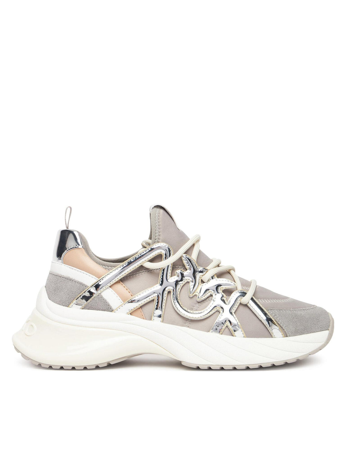 ARIEL 01 - SNEAKER SATIN/COW SUEDE/MIRROR CAGE 