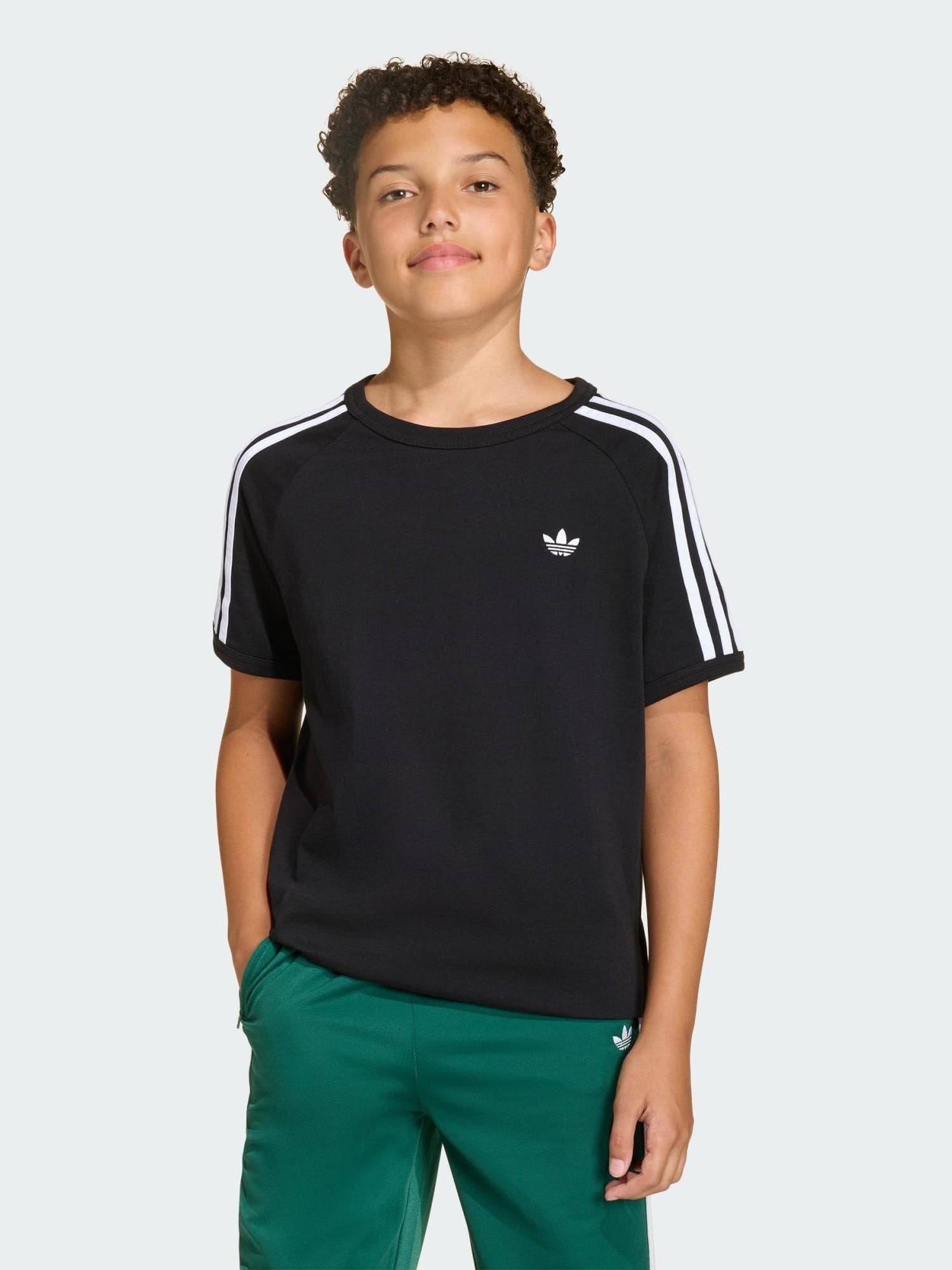 3 STRIPE TEE        BLACK/WHITE 