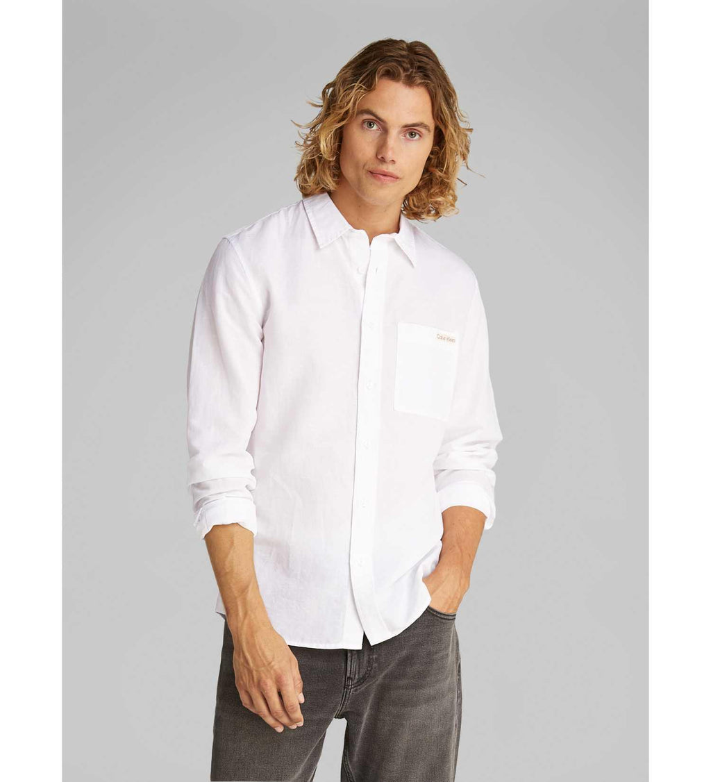 LINEN COTTON SHIRT J30J327295/YAF CALVIN KLEIN JEANS