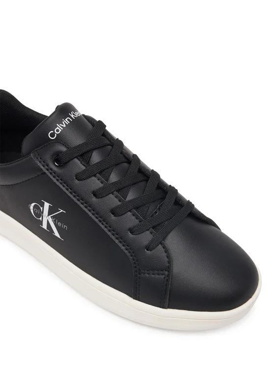 SNEAKER BASSA ALLACCIATA NERO/BIANCO 