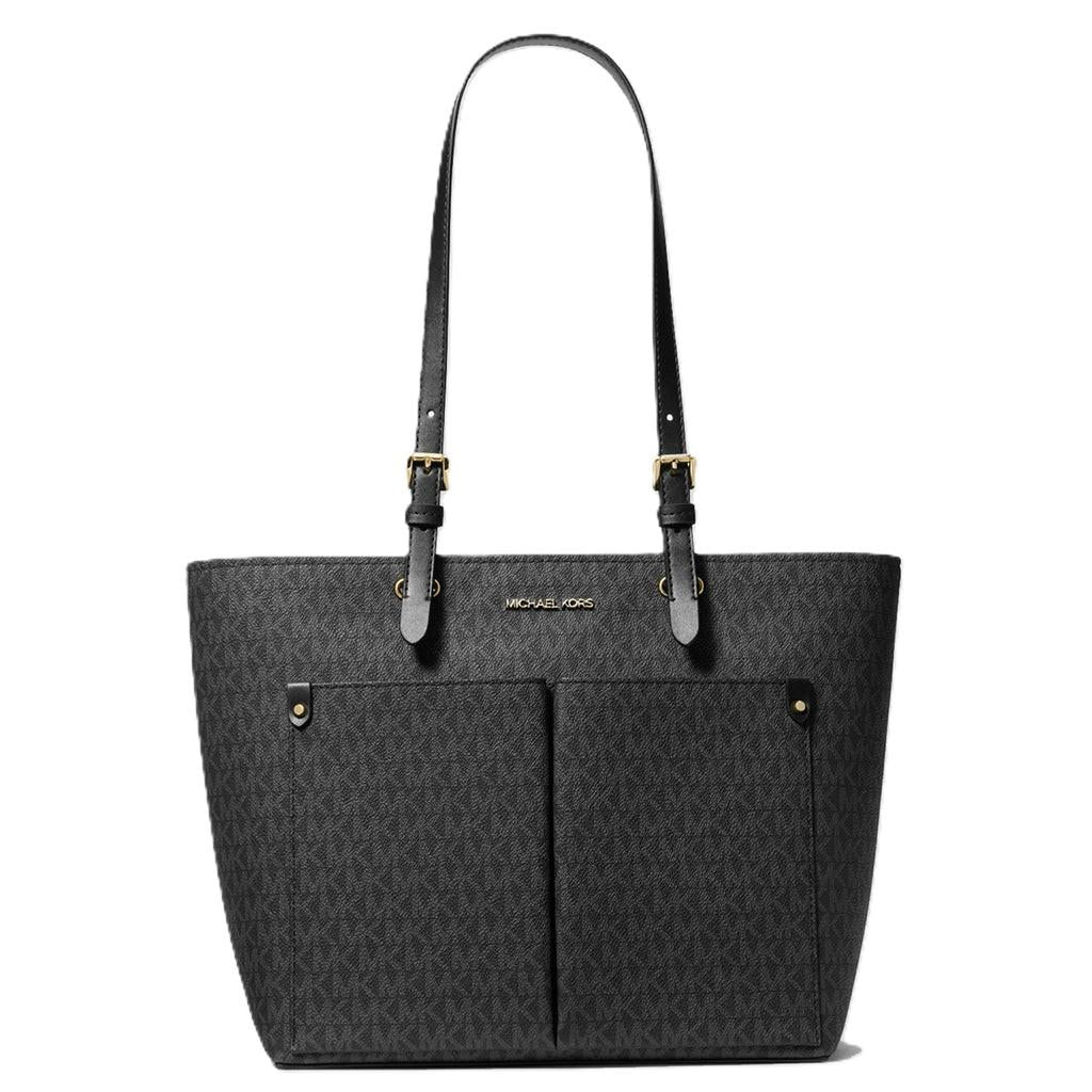 JET SET TRAVEL MD DBLPOCKET TOTE 35F3GTVT3B/BLACK MICHAEL KORS