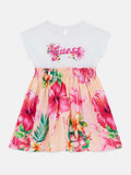 GUESS MIXED FABRIC SS DRESS