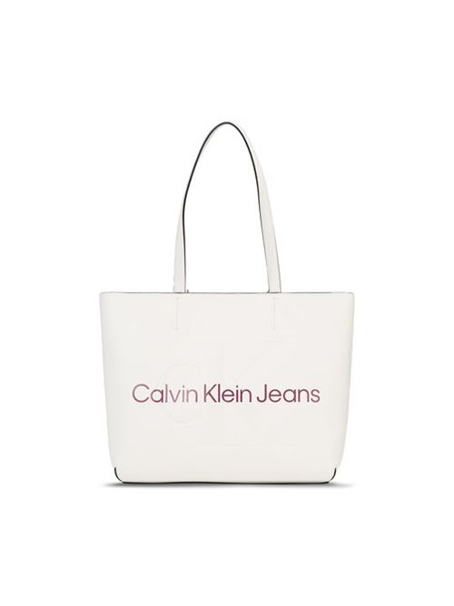 CALVIN KLEIN JEANS - Borsa donna Tote con dettaglio catena - K60K611187BDS  - nero